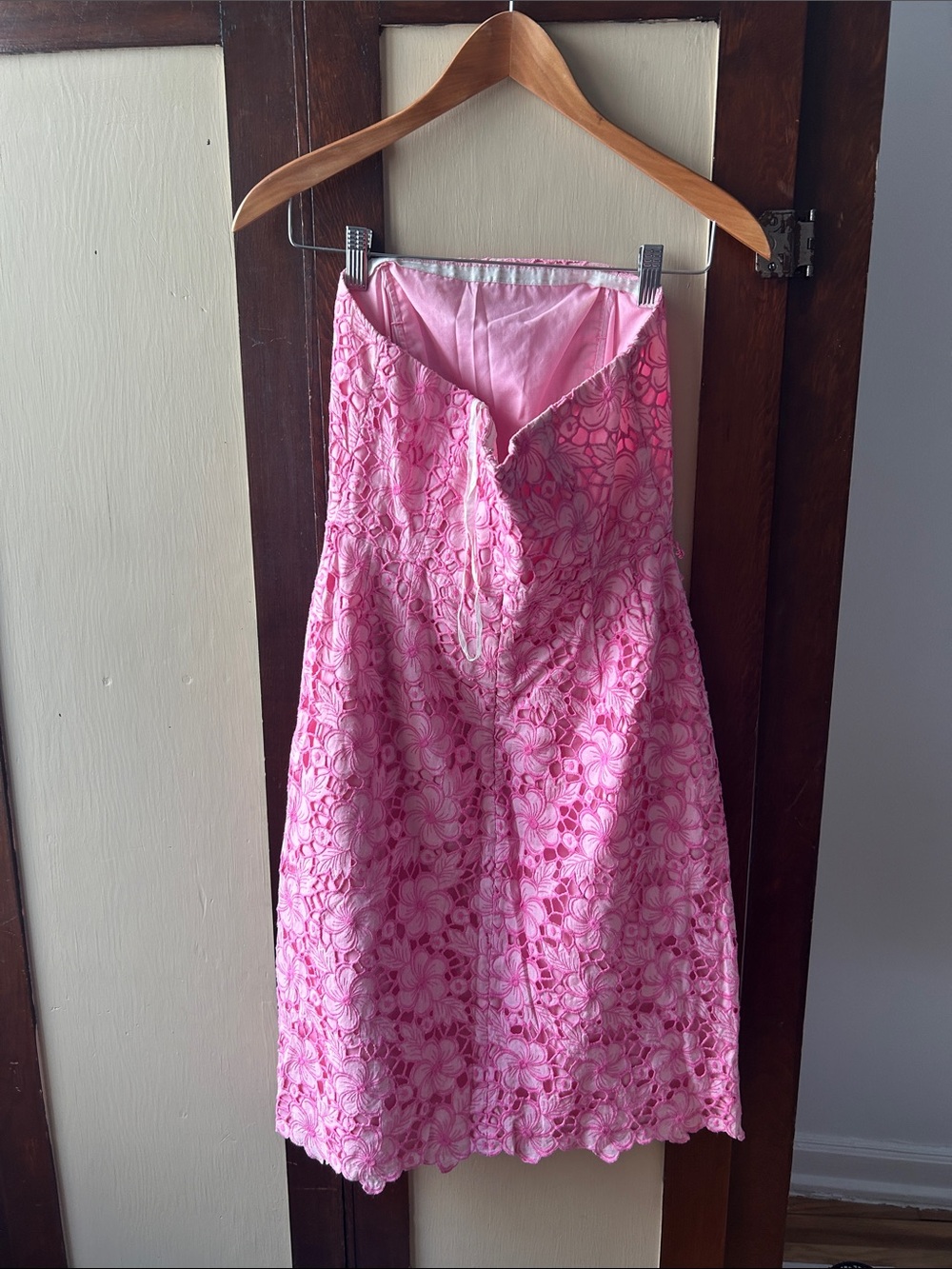 Lilly Pulitzer Strapless Pink Floral Midi Dress - Picture 3 of 6